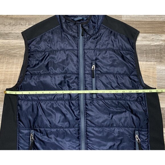 Legendary Anglers Mens XL Topwater Navy Blue Quilted Puffer Vest Zipper Pockets - Picture 9 of 13
